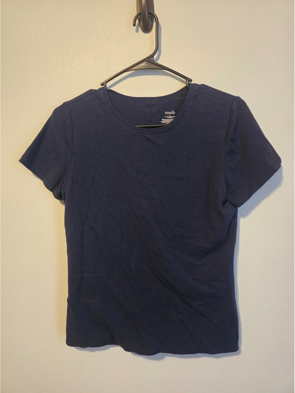Nuuds Perfect Tee Navy Short Sleeve Crew Neck Tee (L)